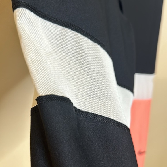 Nike Power Victory Leggings Size Large Black White Coral Pink High Waist - Picture 4 of 10